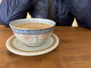 Vegan butter tea  at Cafe Tibet in Berkeley