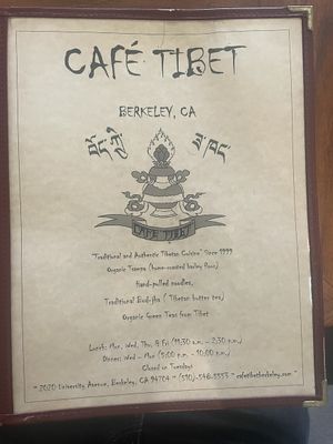   at Cafe Tibet in Berkeley