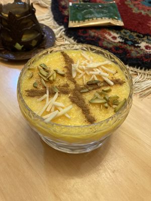 Iranian rice pudding   at Chechecks  in Aberfeldy