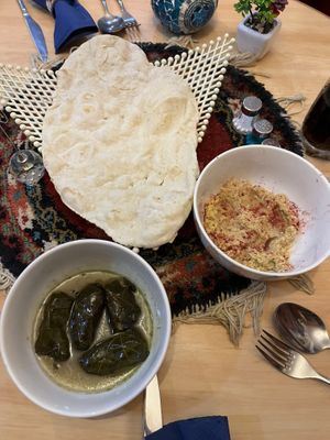 Houmous and Dolma  at Chechecks  in Aberfeldy