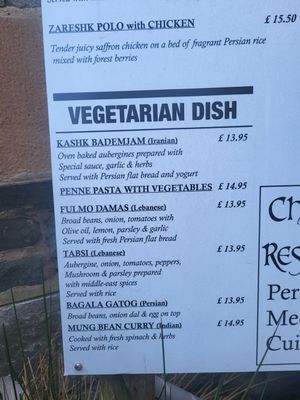Vegetarian Menu - Many are naturally vegan or can be made vegan at Chechecks  in Aberfeldy