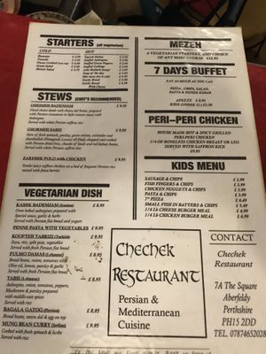 Starters and mezze mainly vegan  at Chechecks  in Aberfeldy