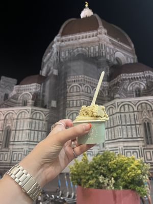 Pistachio salt gelato   at Edoardo - Piazza del Duomo in Florence