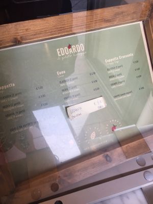 price list  at Edoardo - Piazza del Duomo in Florence