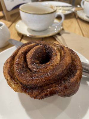 Cinnamon bun  at Sheaf Street Health Store in Daventry