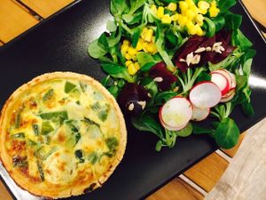 Quiche Poire with fresh salad set at Taste in Luebeck