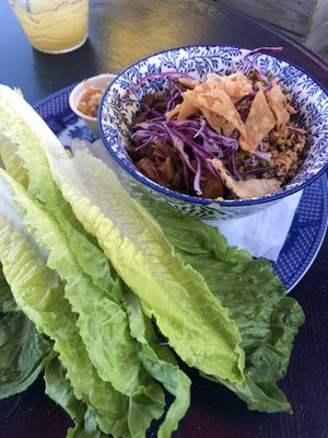 Lettuce wraps with vegan ribs at Langosta Lounge in Asbury Park