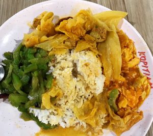 Rice with 3 vegetables $4.10 at SuManYuan 素满园 - Plaza Singapura in Central Singapore