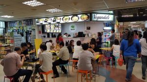 cafe shop front at Vegandeli in Central Singapore