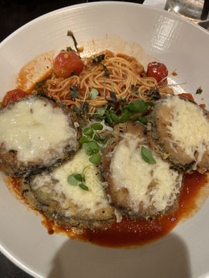 Vegan eggplant parm   at Harvest Seasonal Grill & Wine Bar in Moorestown