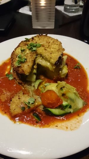 The began Eggplant Parmesan  at Harvest Seasonal Grill & Wine Bar in Moorestown