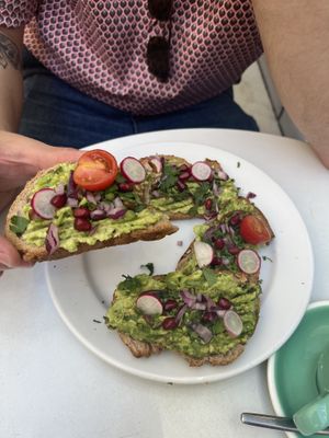 avocado toast  at Cloud Cakes - Mandar in Paris
