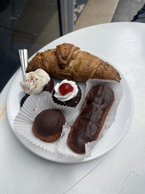 Sweets and croissant  at Cloud Cakes - Mandar in Paris