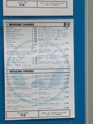 Menu at Cloud Cakes - Mandar in Paris