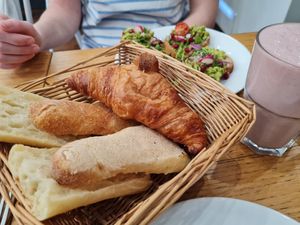 croissant as part of the breakfast meal at Cloud Cakes - Mandar in Paris