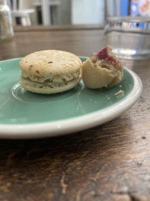 Noisette and framboise macarons  at Cloud Cakes - Mandar in Paris