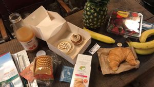 The croissant, lemon meringue pie and chai spiced cupcake were sensational, cloud cakes has got their vegan bakes down to a T, perfect! at Cloud Cakes - Mandar in Paris