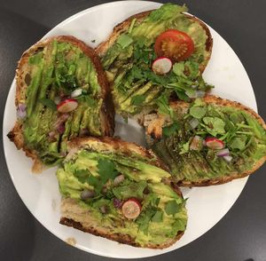 The vegan avocado toast was wonderful. at Cloud Cakes - Mandar in Paris