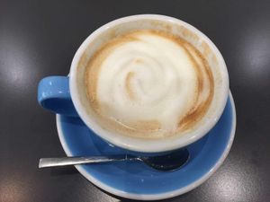 This photo is after I played with it a bit but I wanted to add it because their coffee is wonderful. at Cloud Cakes - Mandar in Paris