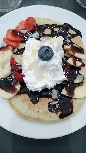 yummy pancakes (as part of the brunch) at Cloud Cakes - Mandar in Paris