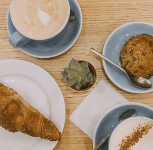 Coffee and croissant breakfast!  at Cloud Cakes - Mandar in Paris