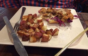 oyster mushroom po'boy at The Angry Baker - King Ave in Columbus