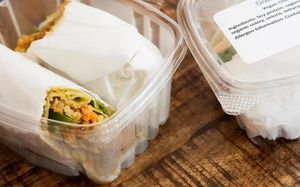 Mock Chicken Salad wraps at Coco Bean Coffee Shop & Cafe in Chapel Hill