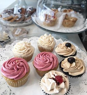 Vegan Raspberry Lemon and Chocolate Mocha Cupcakes at Coco Bean Coffee Shop & Cafe in Chapel Hill