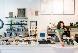 Coco Bean front counter at Coco Bean Coffee Shop & Cafe in Chapel Hill