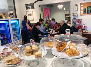 From behind the counter at Coco Bean Coffee Shop & Cafe in Chapel Hill