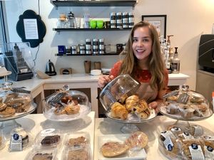 Vegan chocolate croissants at Coco Bean Coffee Shop & Cafe in Chapel Hill