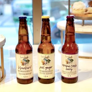 Locally-made kombucha at Coco Bean Coffee Shop & Cafe in Chapel Hill