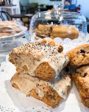 Lemon poppy scones at Coco Bean Coffee Shop & Cafe in Chapel Hill