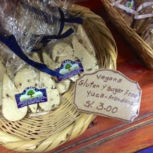 Vegan, gluten-free yuca-flour biscuits at El Eden in Urubamba