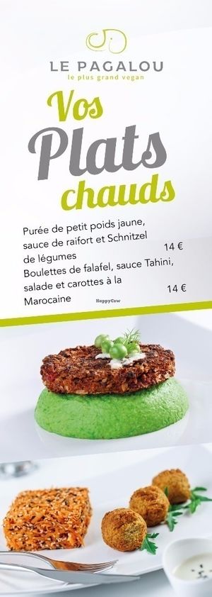 A la carte menu - Vegan, Bio  at Le Pagalou in Paris