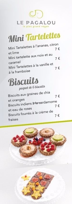 A la carte menu - Vegan, Bio  at Le Pagalou in Paris
