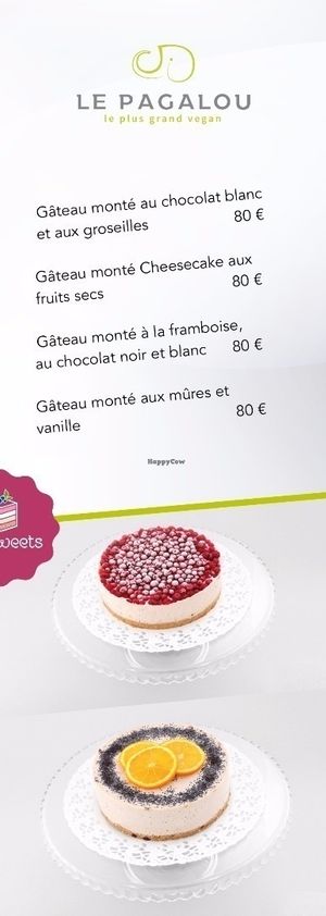 A la carte menu - Vegan, Bio  at Le Pagalou in Paris