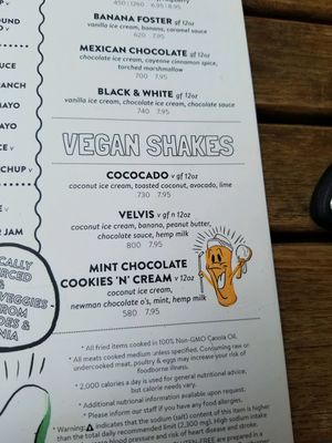 shakes at Bareburger in Washington