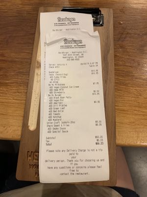 Definitely pricey. at Bareburger in Washington