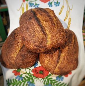 local bread at Stragan Ekologiczny in Krakow