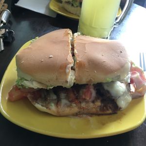 Seitan Sandwich at Dharma Vegetariano in Iquique