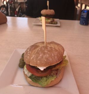 Black Bean Burger at VIP Tapas in Mallorca