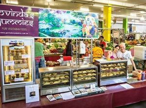 Mixed veggie and spinach- cheese samosas at Govinda's Yummies - Food Stall in Cairns