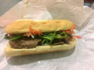 Vegan beef sandwich  at VegeWay in Las Vegas