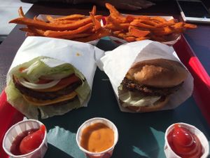 I felt like I was cheating and feeling so naughty but today I said an animal.  This meal was total delish. at VegeWay in Las Vegas