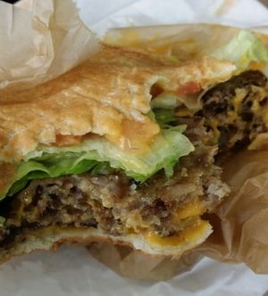 Double Vegan burger  at VegeWay in Las Vegas