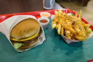 "Monster Fries" (special) knock off of in-n-out.  at VegeWay in Las Vegas