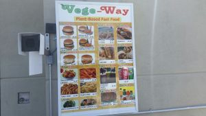 drive thru menu at VegeWay in Las Vegas