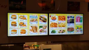 Part of the menu  at VegeWay in Las Vegas