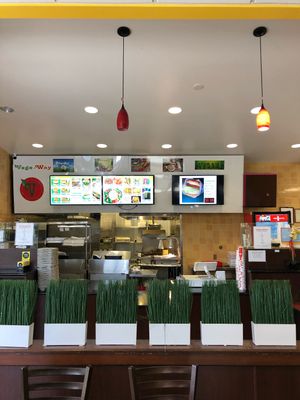 Menu counter at VegeWay in Las Vegas